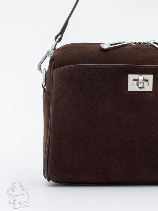 Сумка женская кожаная 6169Q coffee Polina&Eiterou