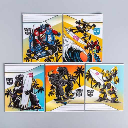 Цена за 10 шт. Тетрадь 12 листов, клетка, Трансформеры, 5 видов МИКС, Transformers - Hasbro фото 16
