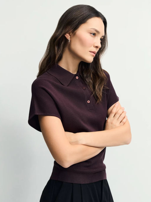 Джемпер поло из вискозы / Zarina  фото 4