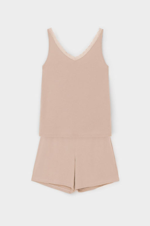 Е 20152/нюдовый беж пижама жен