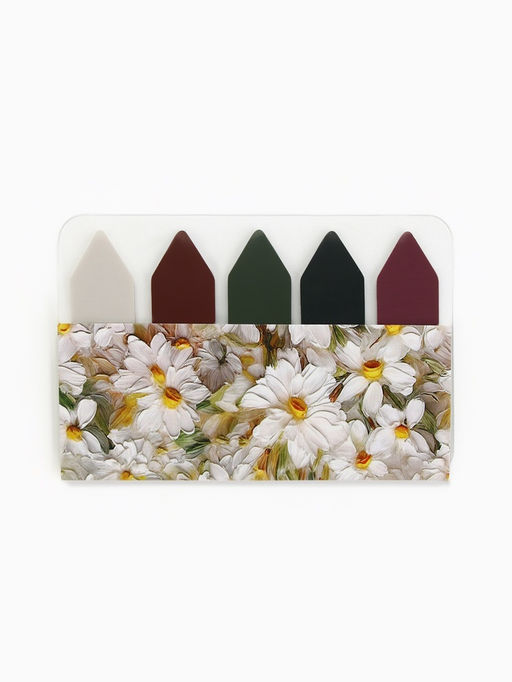 Цена за 2 шт. Стикеры для заметок с липким краем, прозрачные «Ромашки», 20 л., 5 шт.