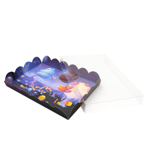 Цена за 5 шт. Коробочка для печенья, "Сладкая планета", 22 х 15 х 3 см