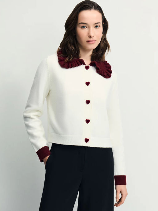 Кардиган с воротником и декоративными пуговицами / Zarina