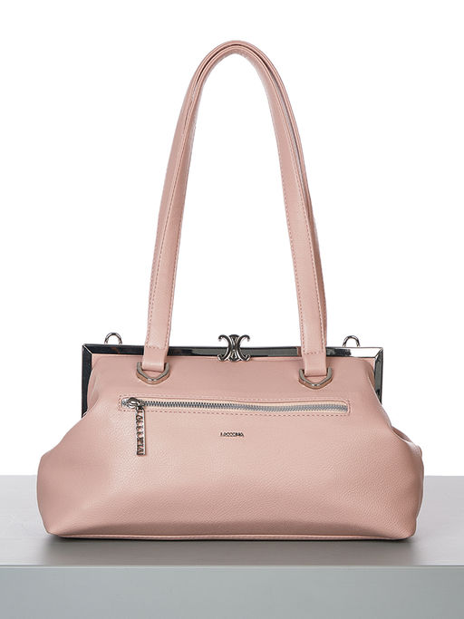 LACCOMA сумка Барбара-Л815-серо-розовый эко кожа хлопок