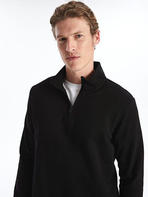 Dik Yaka Uzun Kollu Erkek Sweatshirt - Waikiki фото 5