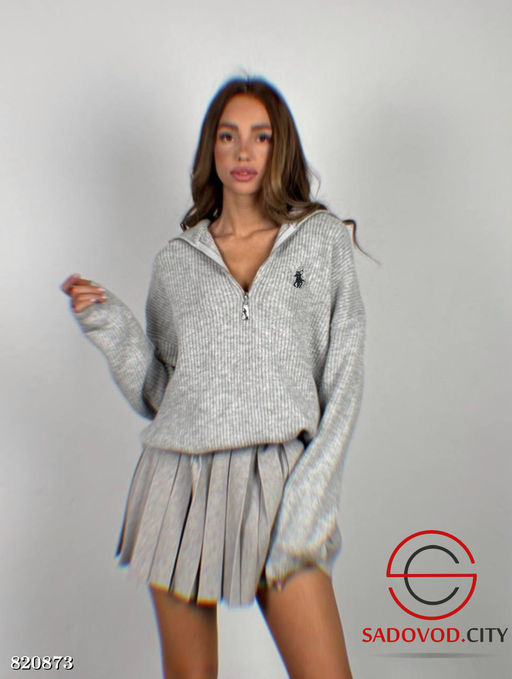 Свитер поло оверсайз на полузамке - Bruno фото 4