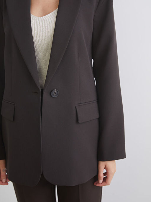 Krep Kad?n Blazer Ceket