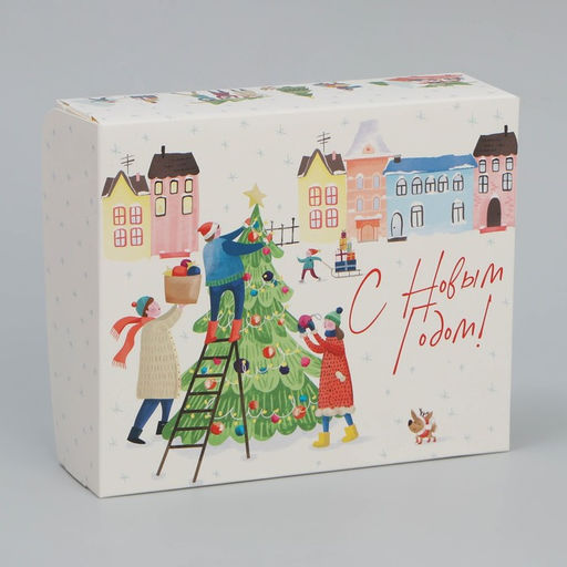 Цена за 5 шт. Коробка складная «С Новым годом», 20×17×6 см