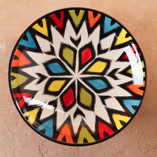 Ляган узбекский Риштанская Керамика «Атлас», d=33 см, разноцветный