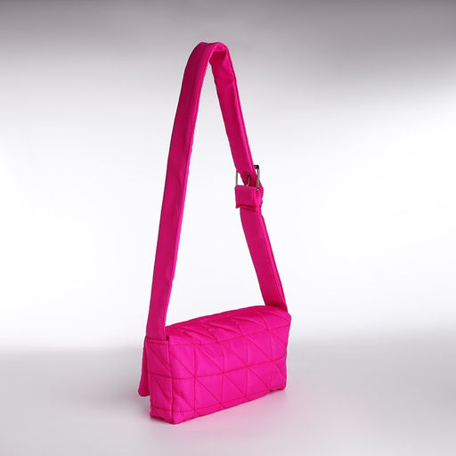 Сумка стеганная на плечо, 25*14 х 14*6 см см, отдел на молнии, цвет красный - Nazamok фото 6