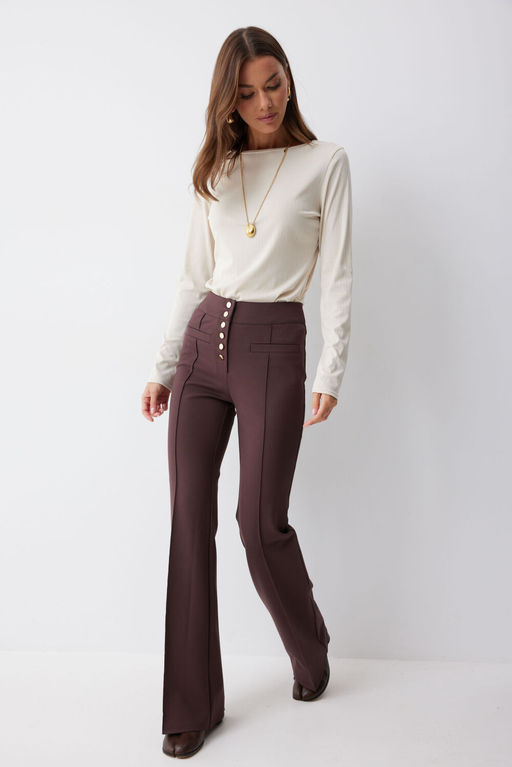 Брюки LYUSHe 4222 коричневый  фото 3