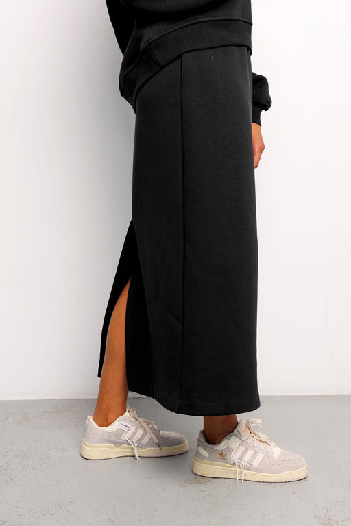 Юбка длинная макси с разрезом 388BLK