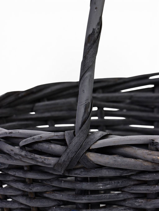 Корзина плетёная для хранения Prut, с ручкой, ива, серая, набор 3 шт., Greengo