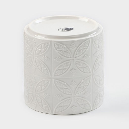 Банка для хранения сыпучих продуктов BellaTenero, 660 мл, d=10.5 см, с бамбуковой крышкой, фарфор, белая  фото 4