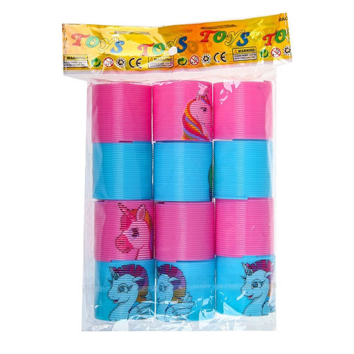 Цена за 12 шт. Пружинка - радуга Единорог, цвета МИКС - Simaland фото 8