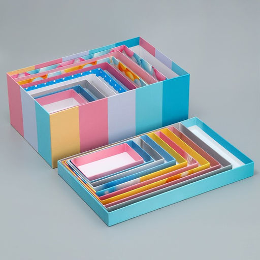 Набор коробок 10 в 1, упаковка подарочная, «Милые пожелания», 12×7×4 - 32.5×20×12.5 см