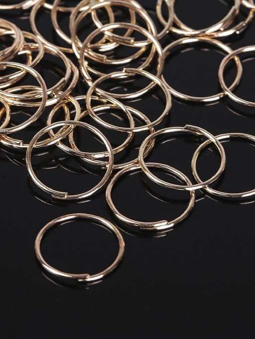 Кольцо соединительное 0.7?12 мм (набор 50 г,  360 шт.) СМ-995, цвет золото