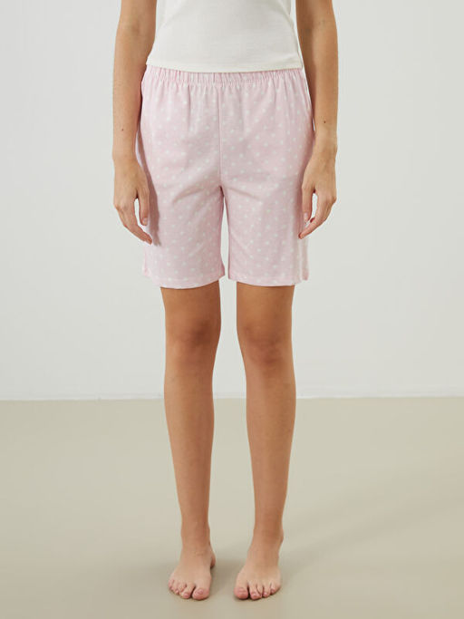 Beli Lastikli Puantiyeli Kad?n ?ort Pijama Alt?