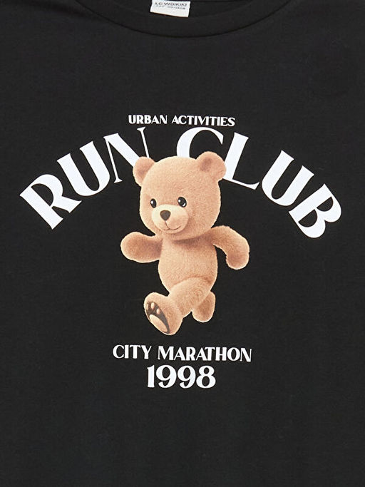 Bisiklet Yaka K?z ?ocuk Ti??rt