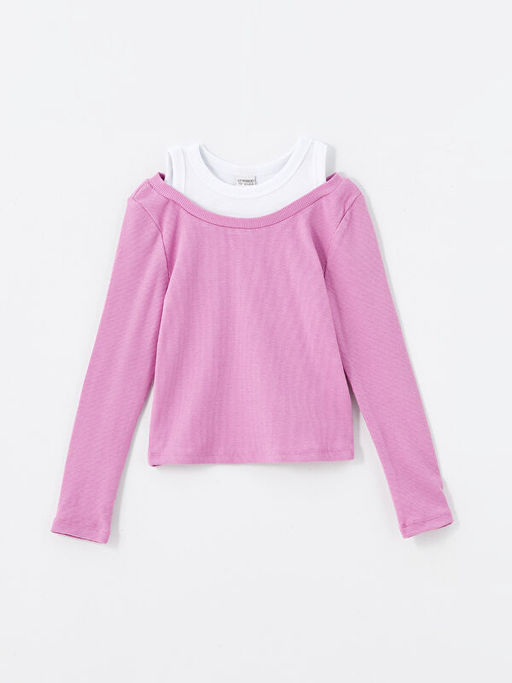 Bisiklet Yaka K?z ?ocuk Ti??rt