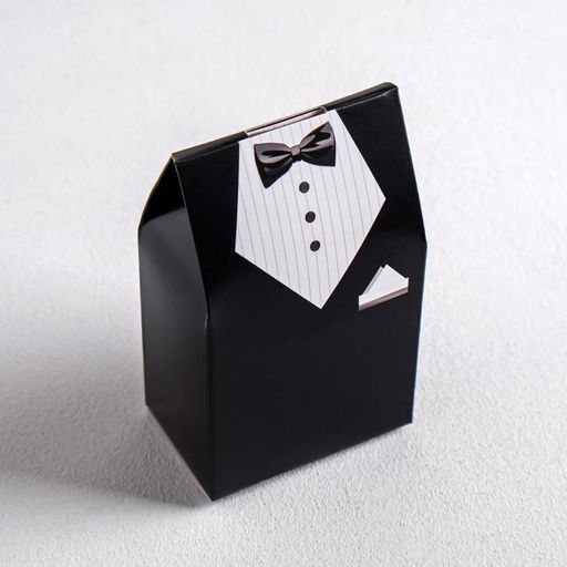 Цена за 5 шт. Коробка бонбоньерка, упаковка подарочная, свадебная, упаковка подарочная, «Костюм жениха», 5.5 х 10 см