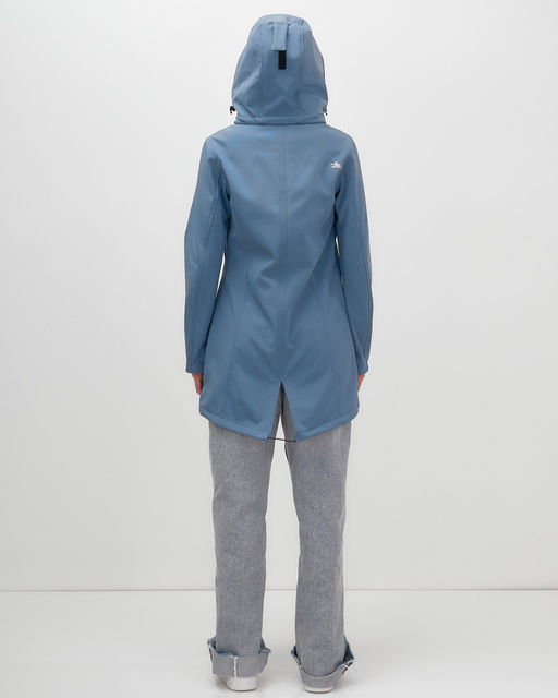 Парка спортивная женская с капюшоном softshell синего цвета 9568S - Mtforce фото 7