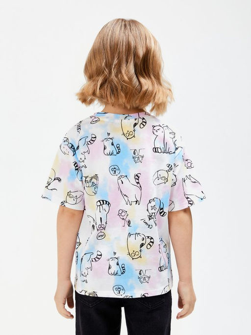 ACOOLA / Футболка детская для девочек Mara набивка  фото 4