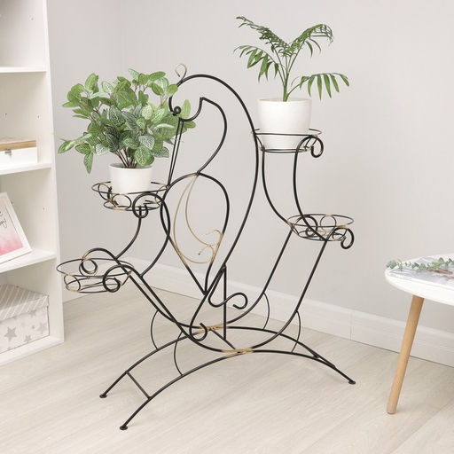 Подставка для цветов Журавль, d=17 см, цвет чёрный