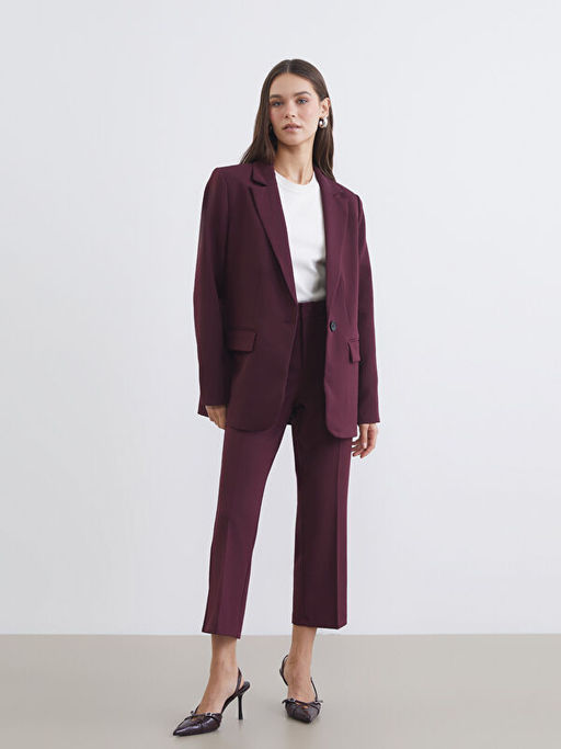 Krep Kad?n Blazer Ceket