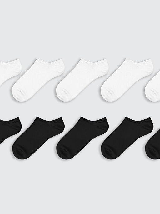 Kad?n D?z Sneaker ?orap 10lu