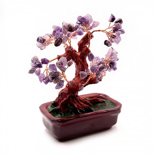 Дерево счастья Аметист из натуральных камней 19см-14см