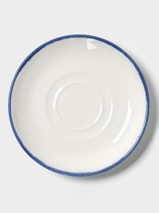 Бульонница с блюдцем Magistro Blue Lagoon, 300 мл, фарфор, белая  фото 3