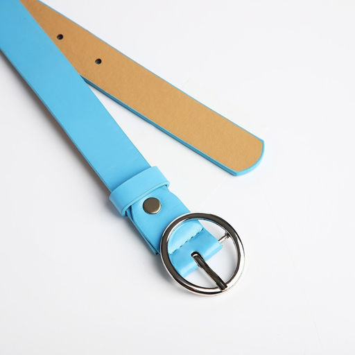 Ремень детский, ширина 2.3 см, винт, пряжка металл, голубой