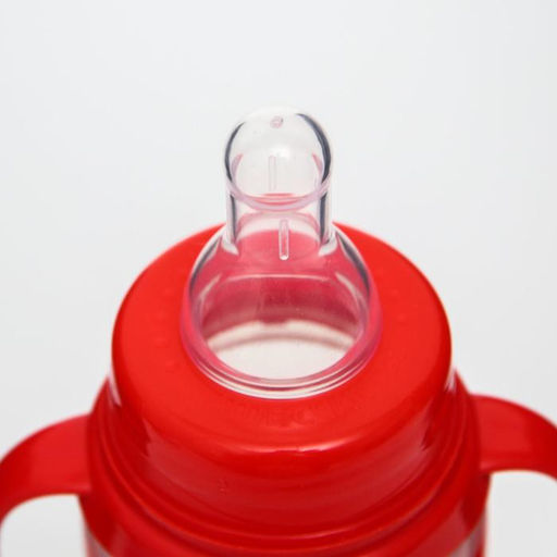Бутылочка для кормления малыша M&B Baby Cola, классическое горло, с ручками, от 3 мес., 250 мл., цилиндр