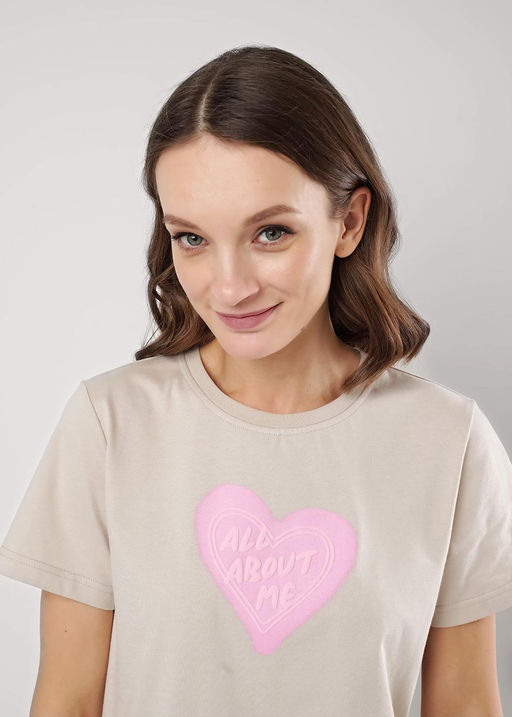 CLE Футболка жен. 256676кк_п бежевый - Clever wear фото 2