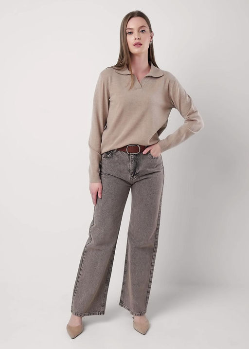 CLE Джемпер жен. 354479вн меланж бежевый - Clever wear фото 7