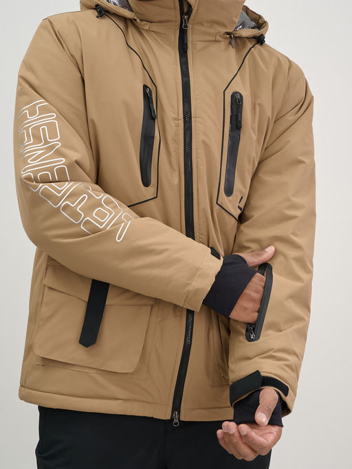 Горнолыжный костюм мужской зимний бежевого цвета 394B - Leifensh фото 17