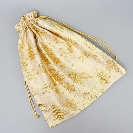 Цена за 5 шт. Мешочек подарочный парча Подарок от сердца, 30 х 40 см +/- 1.5 см - Дарите счастье фото 4