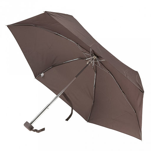 Зонт-мини механический Моно ткань эпонж (полиэстер), 6 лучей, д/купола 88см h50см, 5 сложений, 17см в сложенном виде, механизм против ветра, ручка с покрытием soft-touch, цвет серый, 184гр (Китай) - Домашняя Мода фото 3