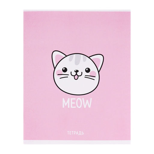Цена за 10 шт. Тетрадь 48 листов в клетку, Calligrata Meow, МИКС фото 5