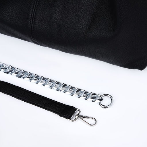 Сумка-мешок на молнии, наружный карман, цвет чёрный - Simaland фото 6