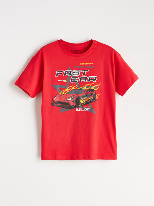 Bisiklet Yaka Erkek ?ocuk ?ortlu Pijama Tak?m?