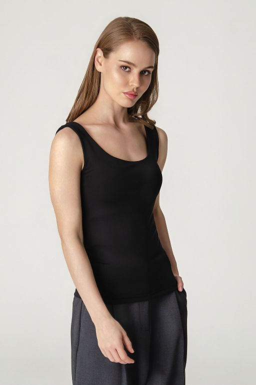 Арт.3801/5 Майка женская 44-48 (3 шт) Цвет:черный - Калинка фото 2