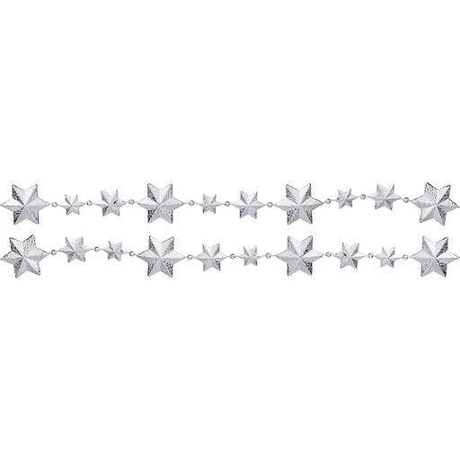 Бусы новогодние "Серебряные звёзды" (4м)