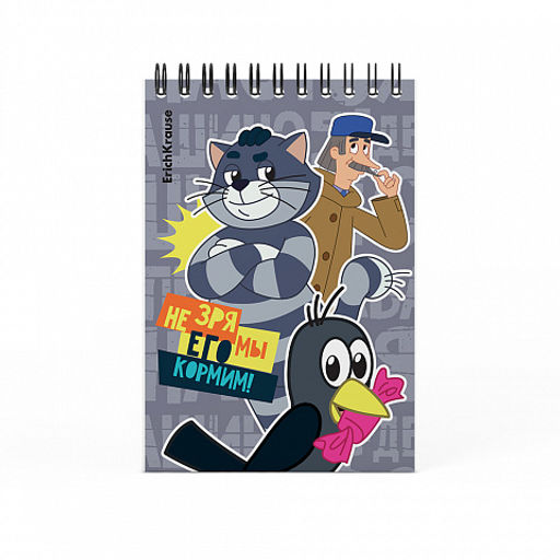 Цена за 4 шт. Записная книга на спирали ErichKrause Простоквашино, А6, 60 листов, клетка_MIX-PACK  фото 4