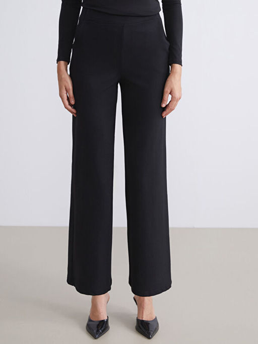 Beli Lastikli Krep Kad?n Pantolon