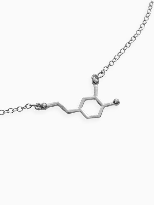 Цена за 2 шт. Кулон на цепочке "Молекула" 01, цвет серебро
