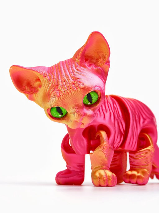 3Д - печатная игрушка «Котёнок», подвижная, цвет МИКС - Simaland фото 4