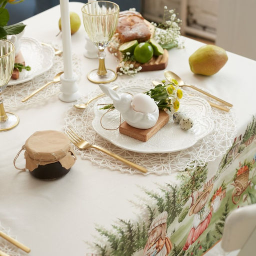 Скатерть Этель Кроличья ферма 149х180см, 100% хл, саржа 190 г/м2  фото 4