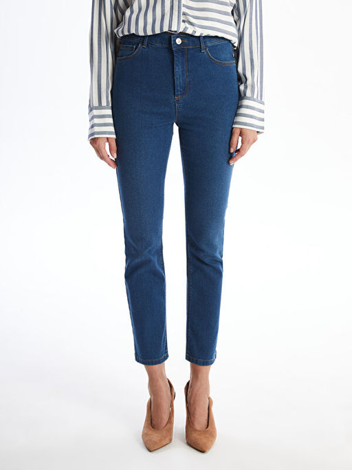 Straight Fit Kad?n Jean Pantolon